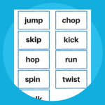 Get kids moving with this sports activity for kids that uses verb actions